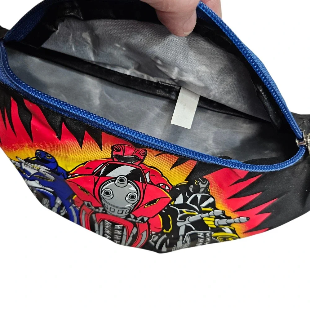Mighty Morphin‎ Power Rangers Fanny Pack 90s Vintage Kids Black Cartoon